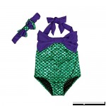 EITC Little Girls Summer Swimmable Mermaid Princess Bikini Swim Bathing Suit+headband  B01GHN0UBC